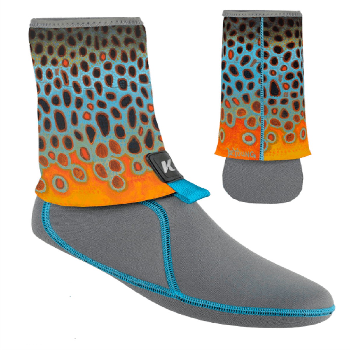 Korkers I-Drain Neoprene Wading Sock 3.5mm - Deyoung Brown Flank