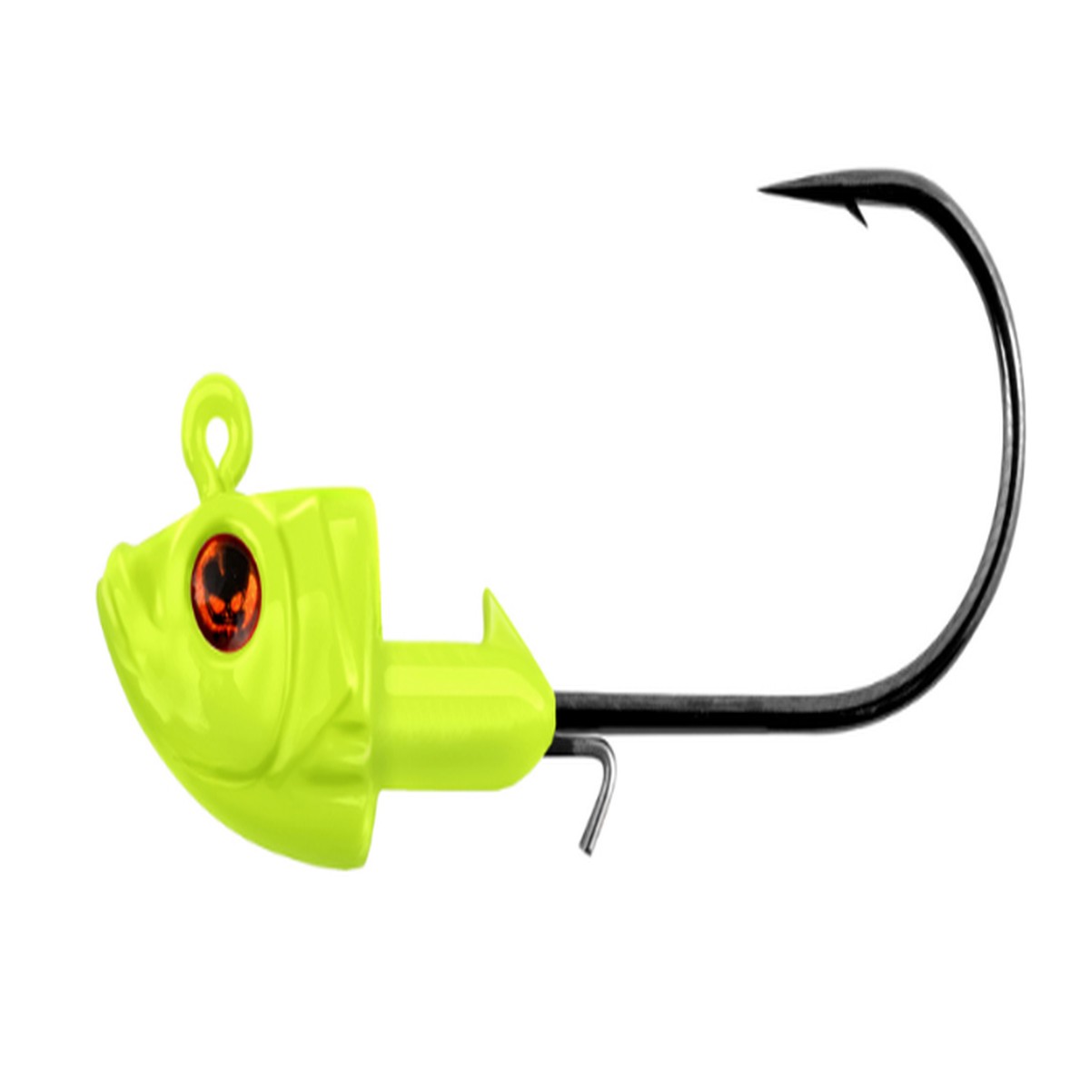 Vudu Jig Head 3/8 oz 3/pk - Vudu Eye Chartreuse