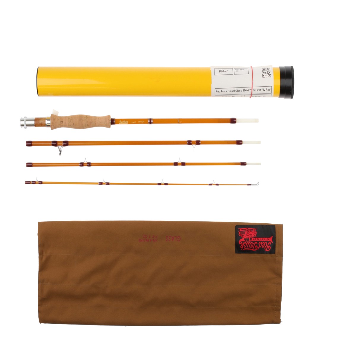 Used Red Truck Diesel Glass 476-4 7ft 6in 4wt Fly Rod (476-4)