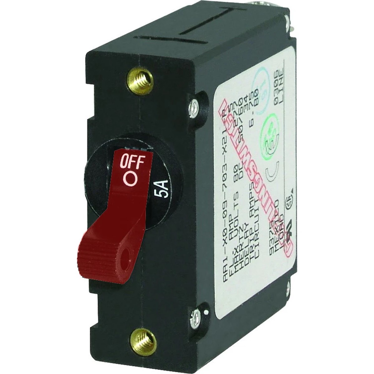 Blue Sea 7201 AC/DC Single Pole Magnetic World Circuit Breaker - 5 AMP
