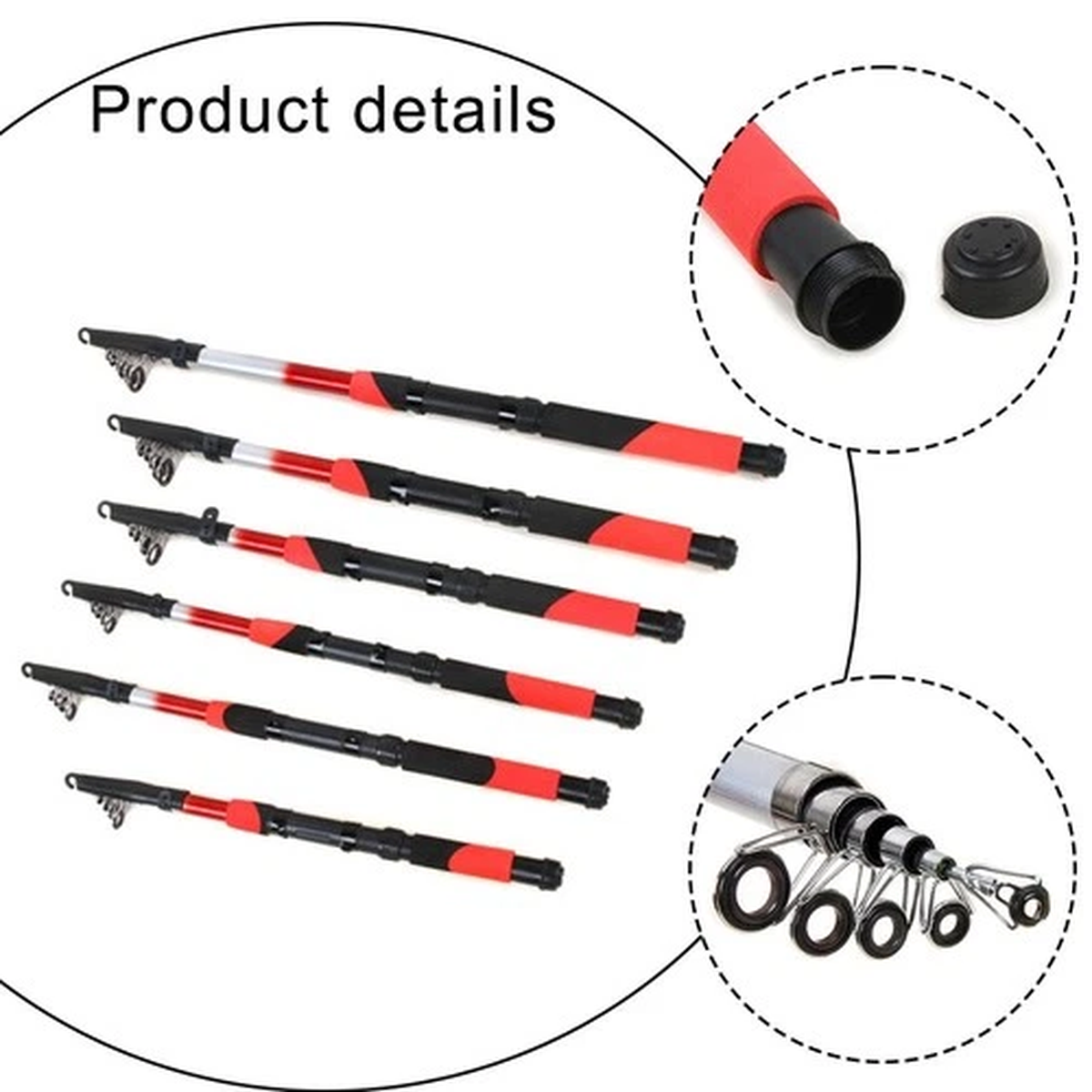 Medium Heavy Action Offshore Rod 1.8m 2.1m 2.4m 2.7m 3.0m Fiberglass Composite