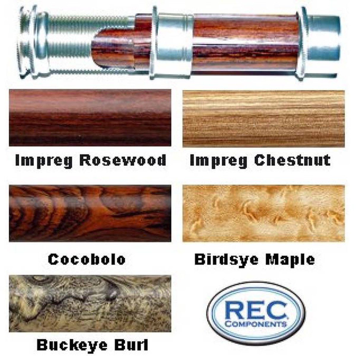 REC ADS Clear Aluminum Up Lock Reel Seat