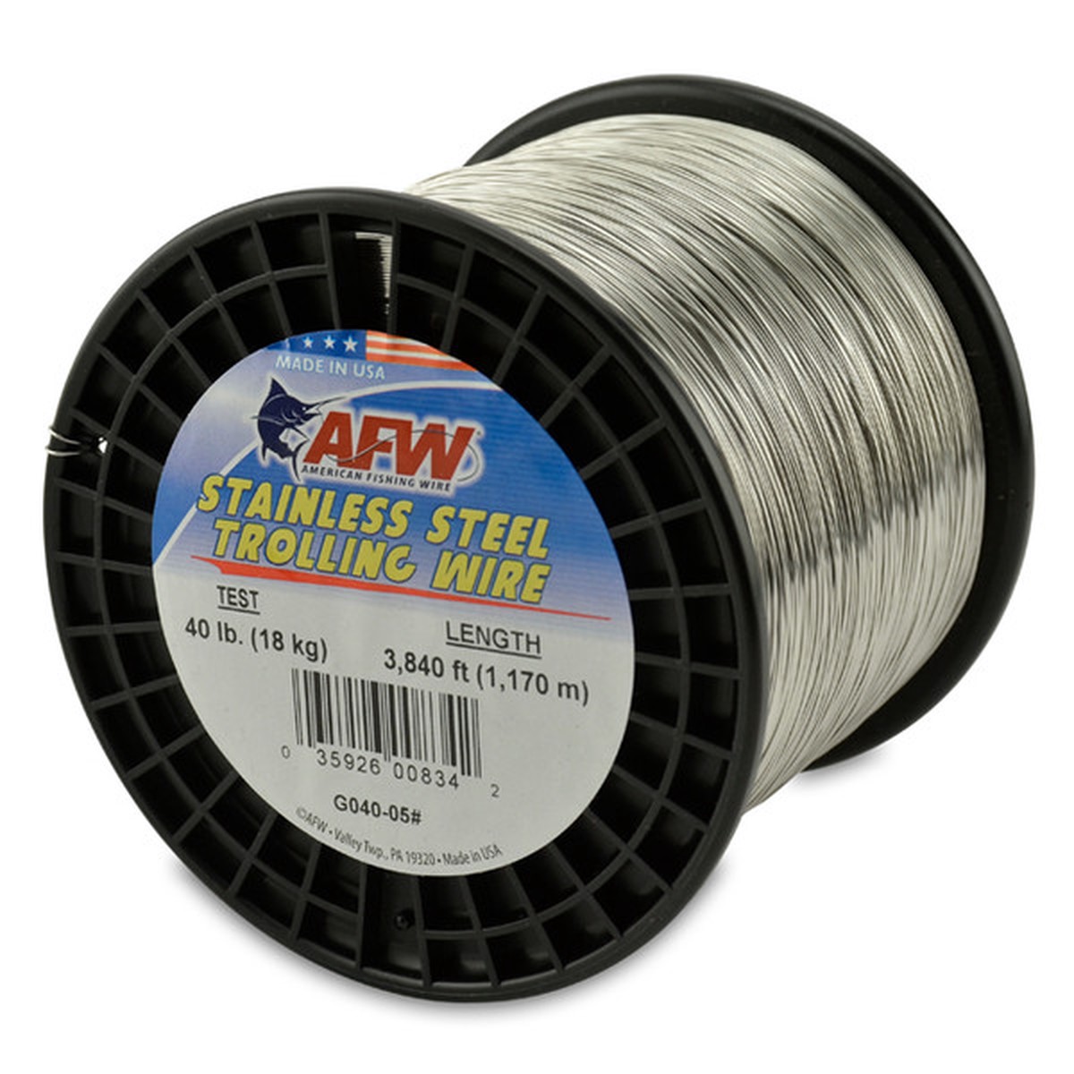 AFW SS Trolling Wire 5 Pound Spool Test: 40