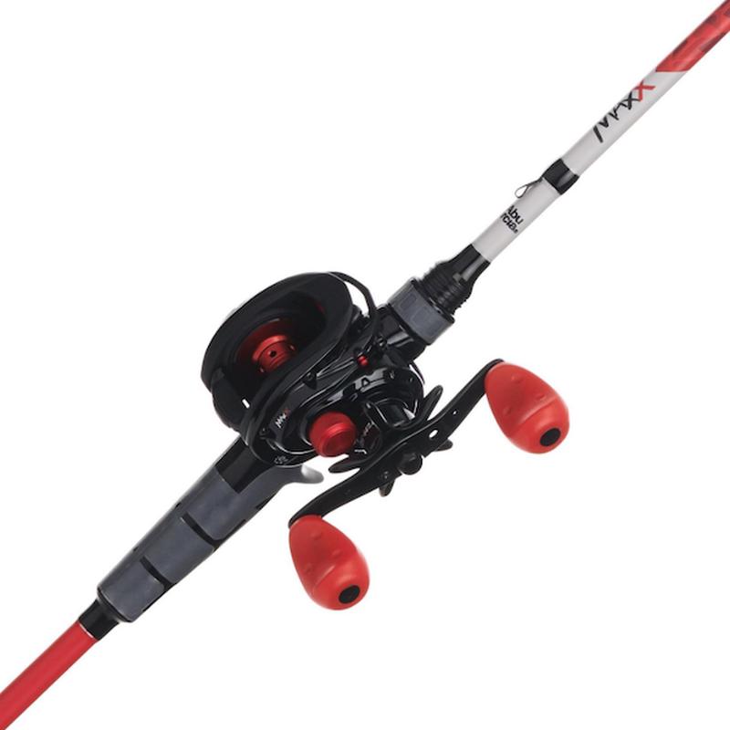 Abu Garcia Max X Baitcast Rod and Reel Combo, 6'6 Medium, Right-Hand, 24-Ton Graphite, 1538831