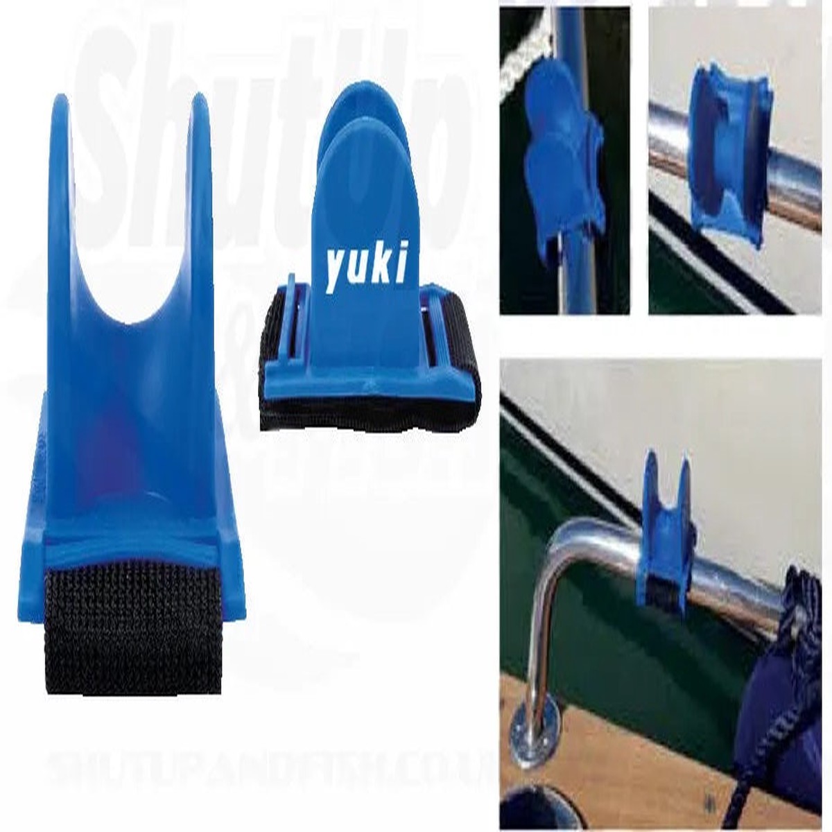 Yuki Rod Guard Universal Fishing Rod Rest Support Mount For Boat or Pier Rails