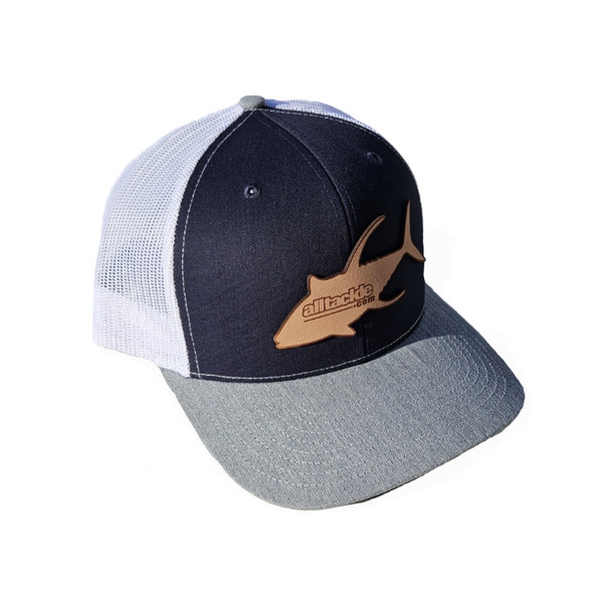 Alltackle Hat - Yellowfin Tuna Leather Patch - Navy/Gray