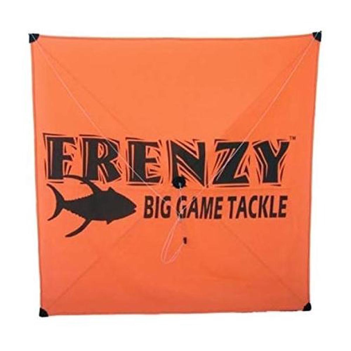 Frenzy Orange With Clear Tube Fishing Kite - 5-25 Knots