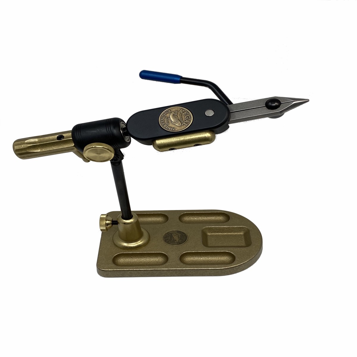 Regal Revolution Vise Stainless Steel Jaws Bronze Pocket Base - Matte Black