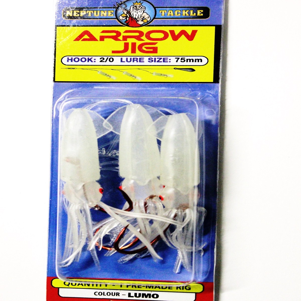 Neptune Tackle Arrow Jig size 75mm 2/0 hook and 120mm 4/0 hook