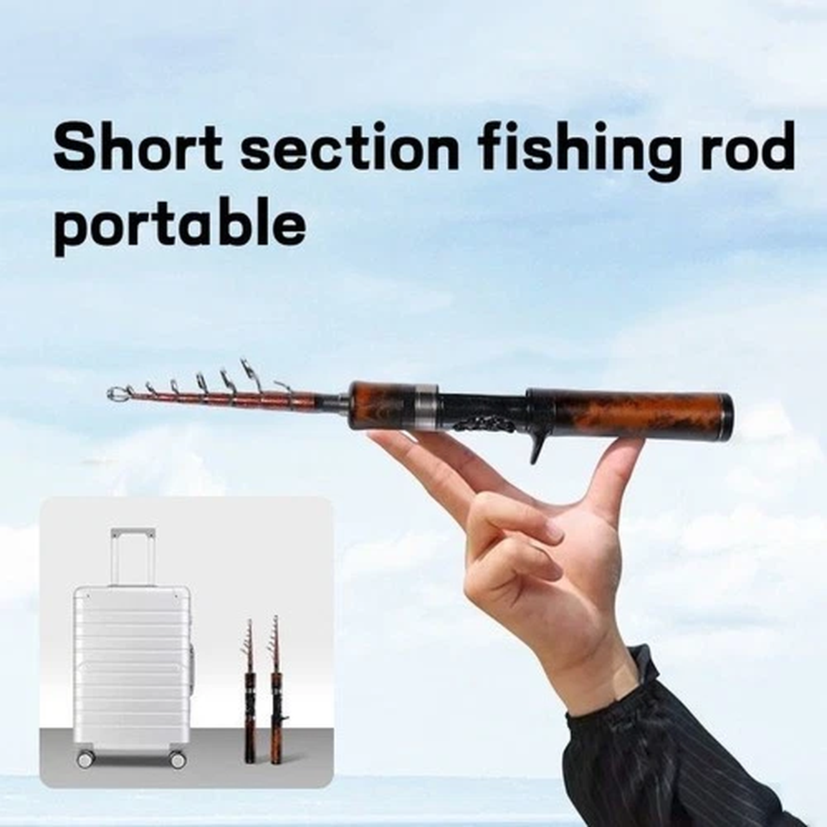 Spinning Rod 5ft 6ft Telescopic Rod Carbon Fast Travel Trout Rod Casting