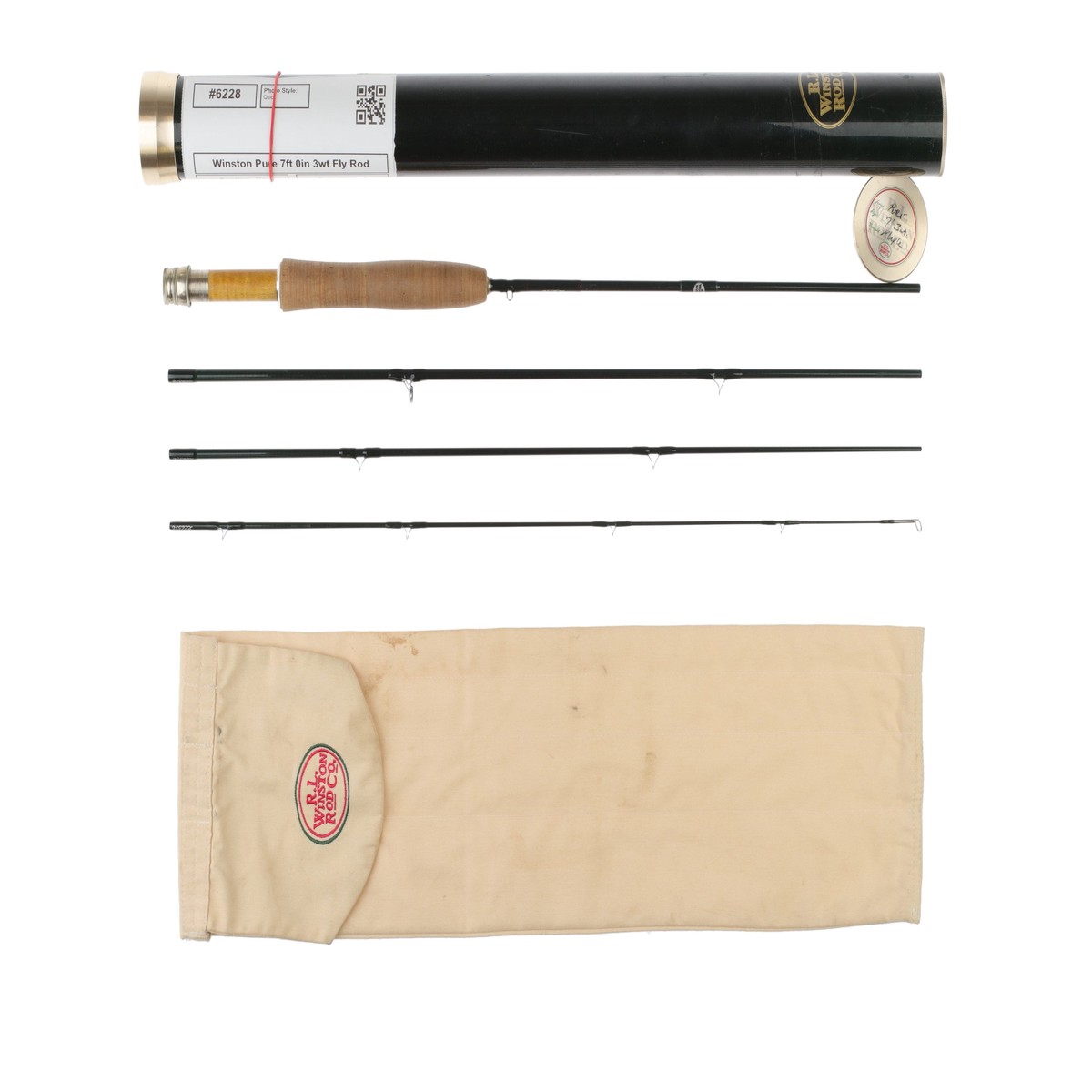 Used Winston Pure 7ft 3wt Fly Rod (370-4)