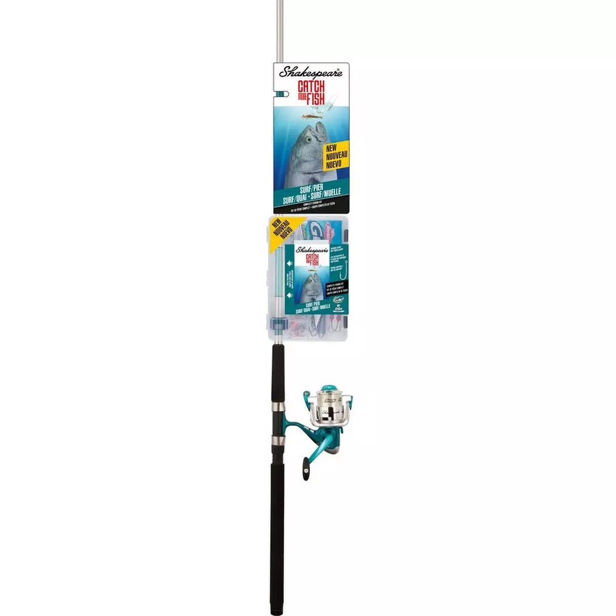 Shakespeare Catch More Fish Surf/Pier Spin Combo Tackle Box/Tackle. 7' 2pc Med
