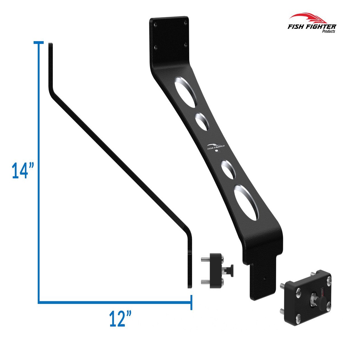 Fish Fighter 14" x 12" Quick Release System (QRS) Rod Risers 4 lb (Box 24 22x6x6)..