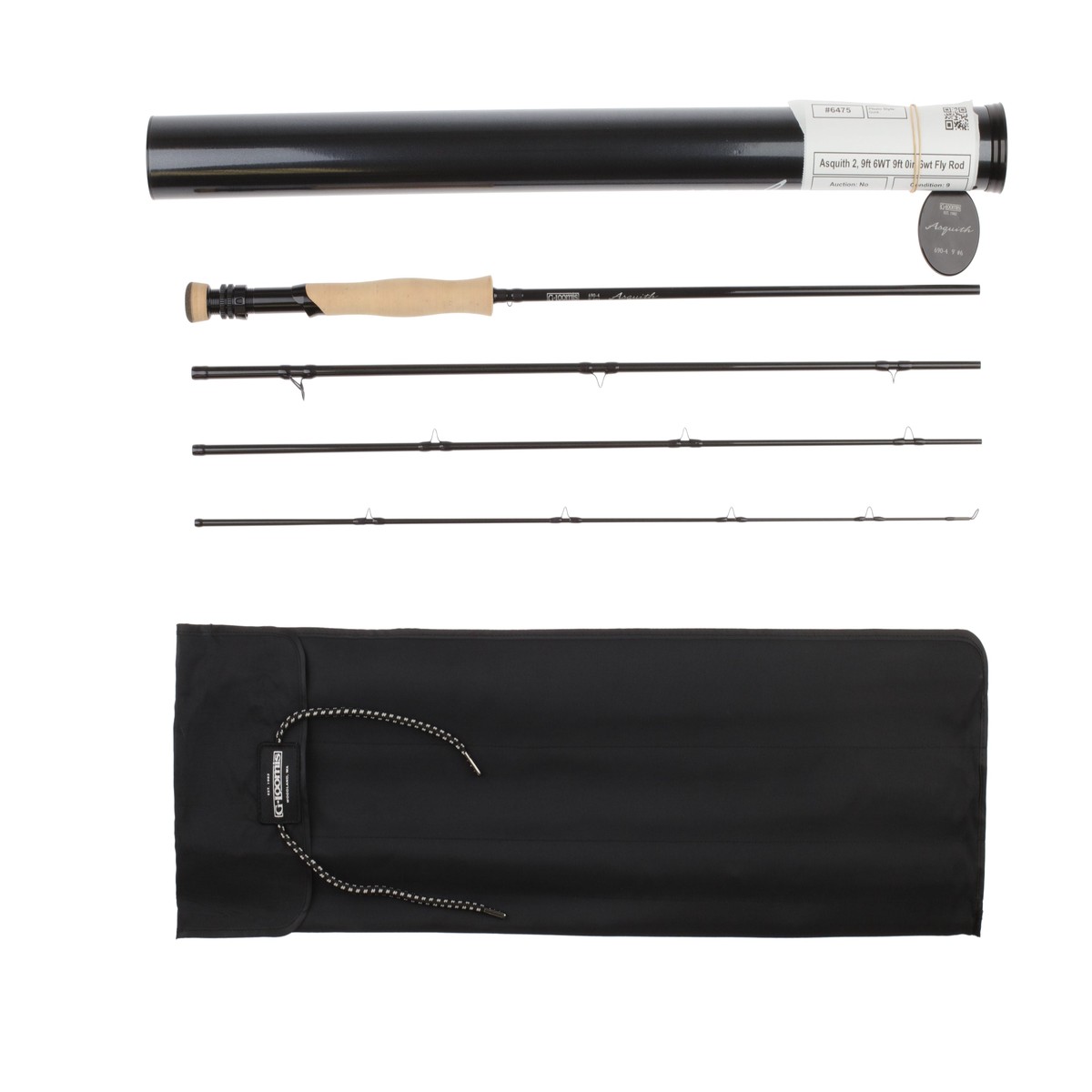 Used G. Loomis Asquith 2, 9ft 6WT 9ft 6wt Fly Rod (690-4)