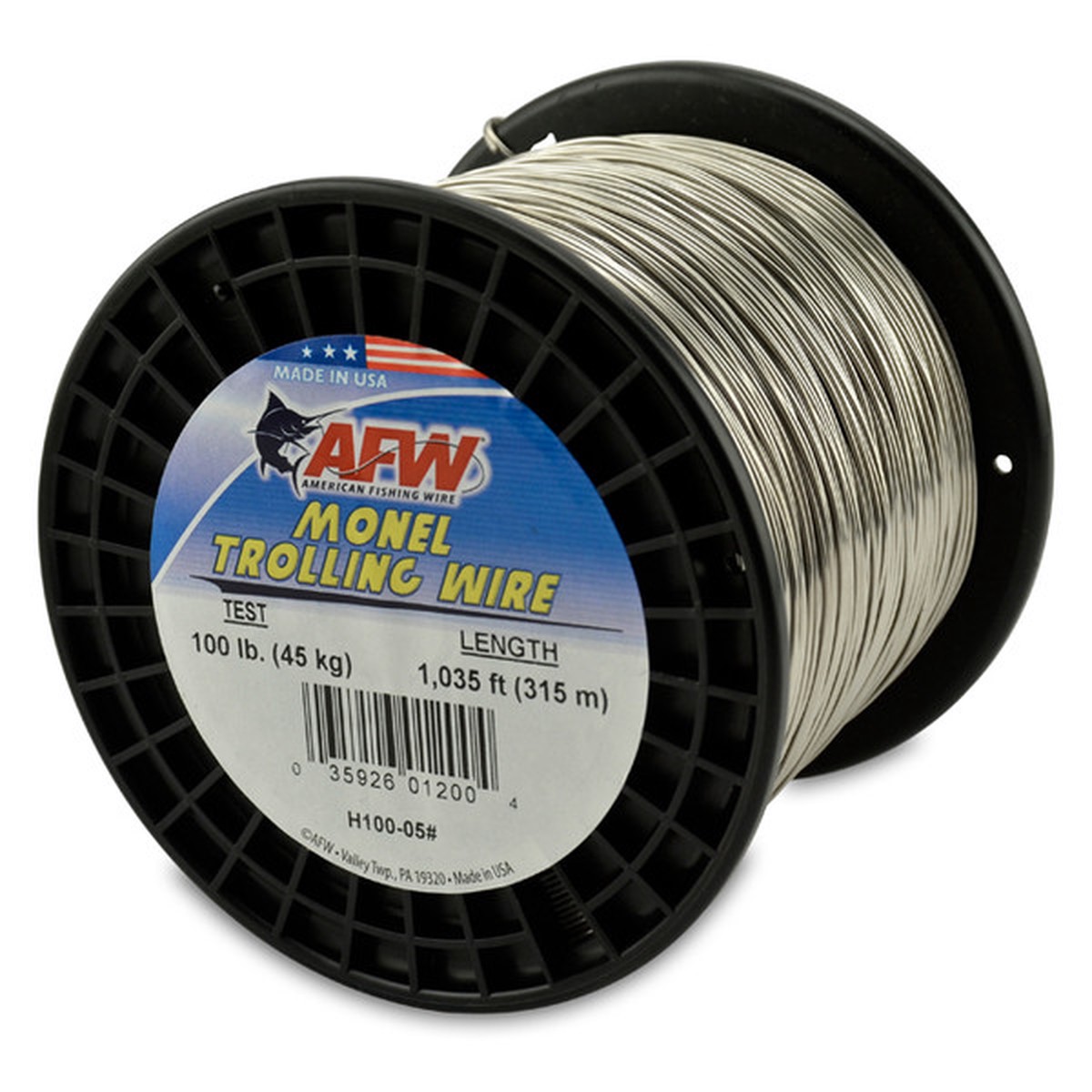 AFW Monel Trolling Wire 5 Pound Spool Test 100