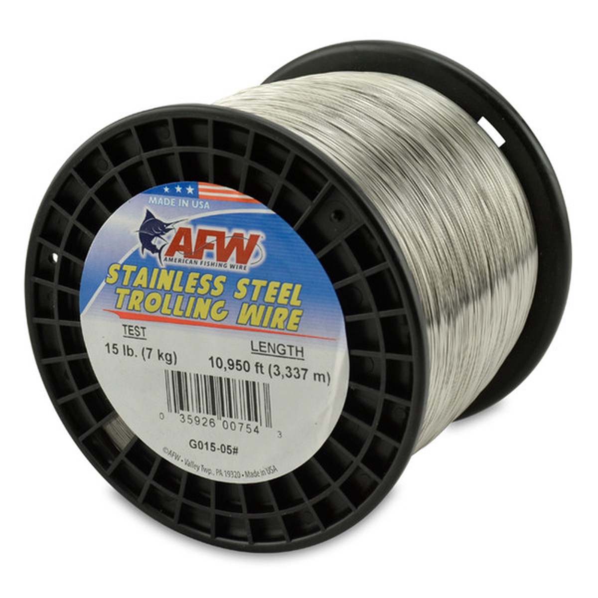 AFW SS Trolling Wire 5 Pound Spool Test: 15