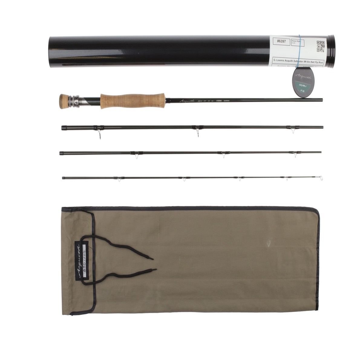 Used G. Loomis Asquith Saltwater 9ft 8wt Fly Rod (890-4)