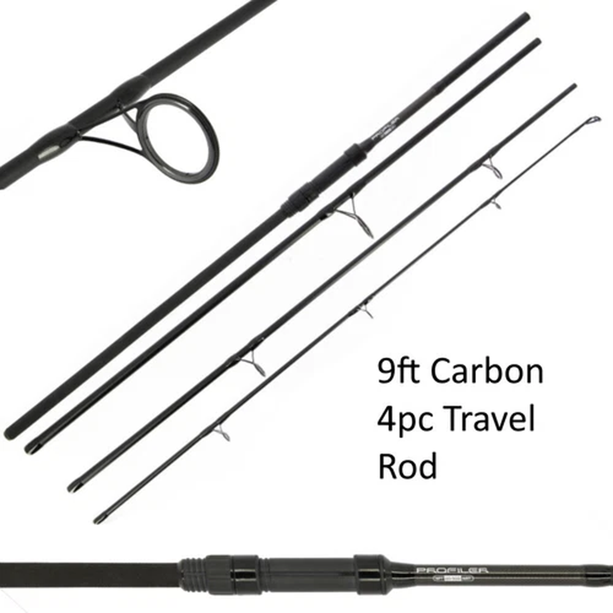 Carp Fishing Travel Rod 9ft 2.7M 4pc Piece Carbon NGT Profiler Short
