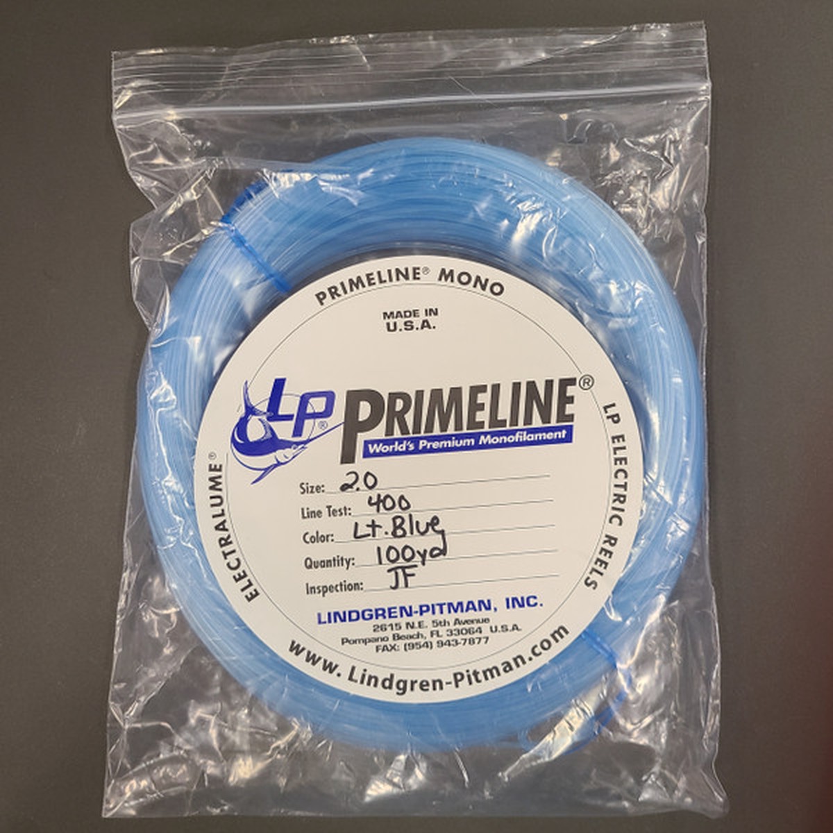 Lindgren Pitman Primeline Monofilament Coil - 100yd - 400lb Test - Light Blue