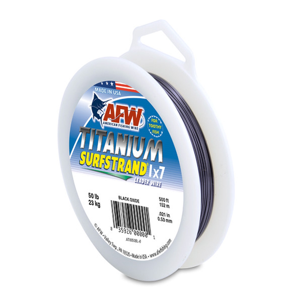 AFW Bulk Titanium Surfstrand 50lb Test 500Ft - Black Oxide