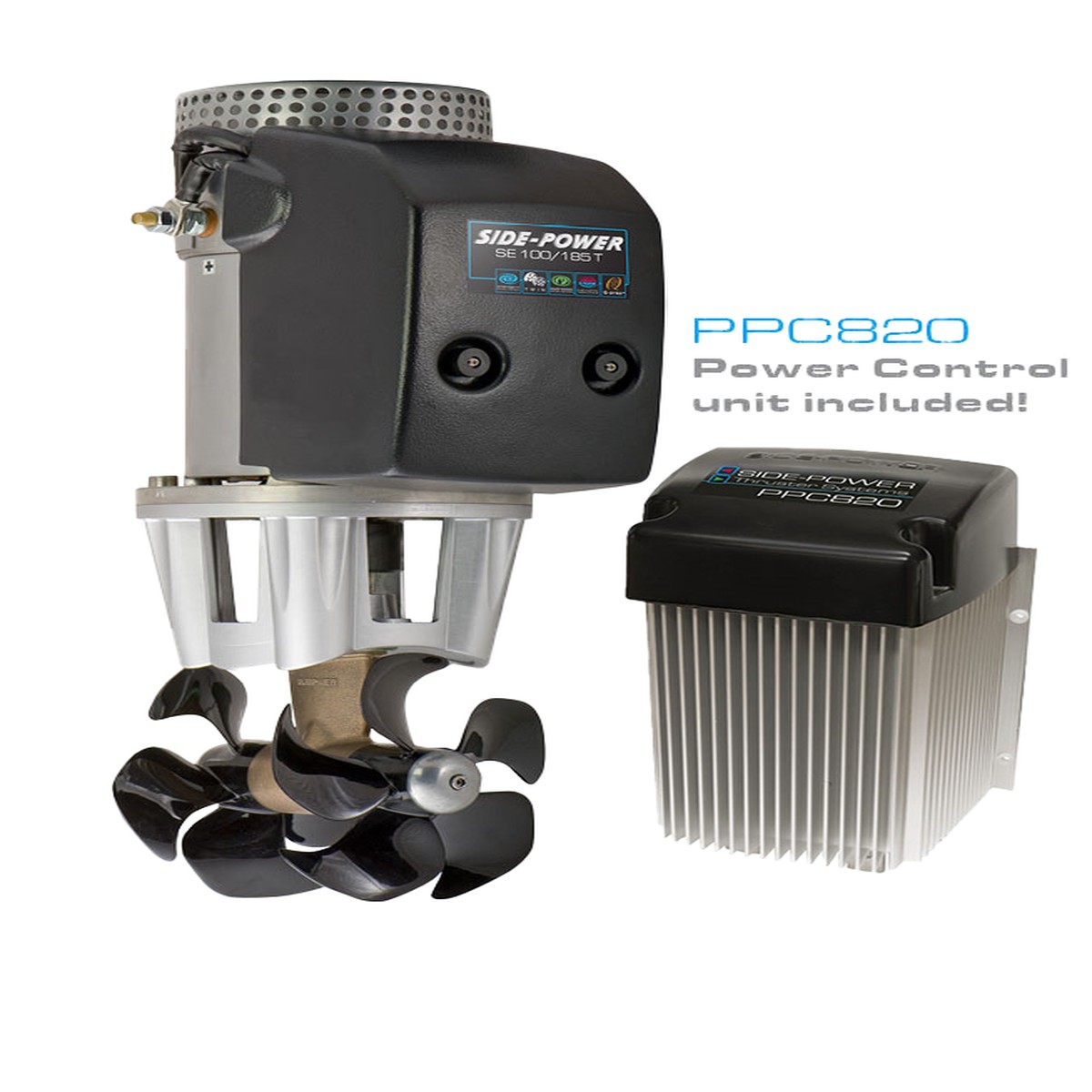 Side-Power SEP100/185T, 12V, Twin Props 220 lbs of Thrust PRO - Variable Speed Control