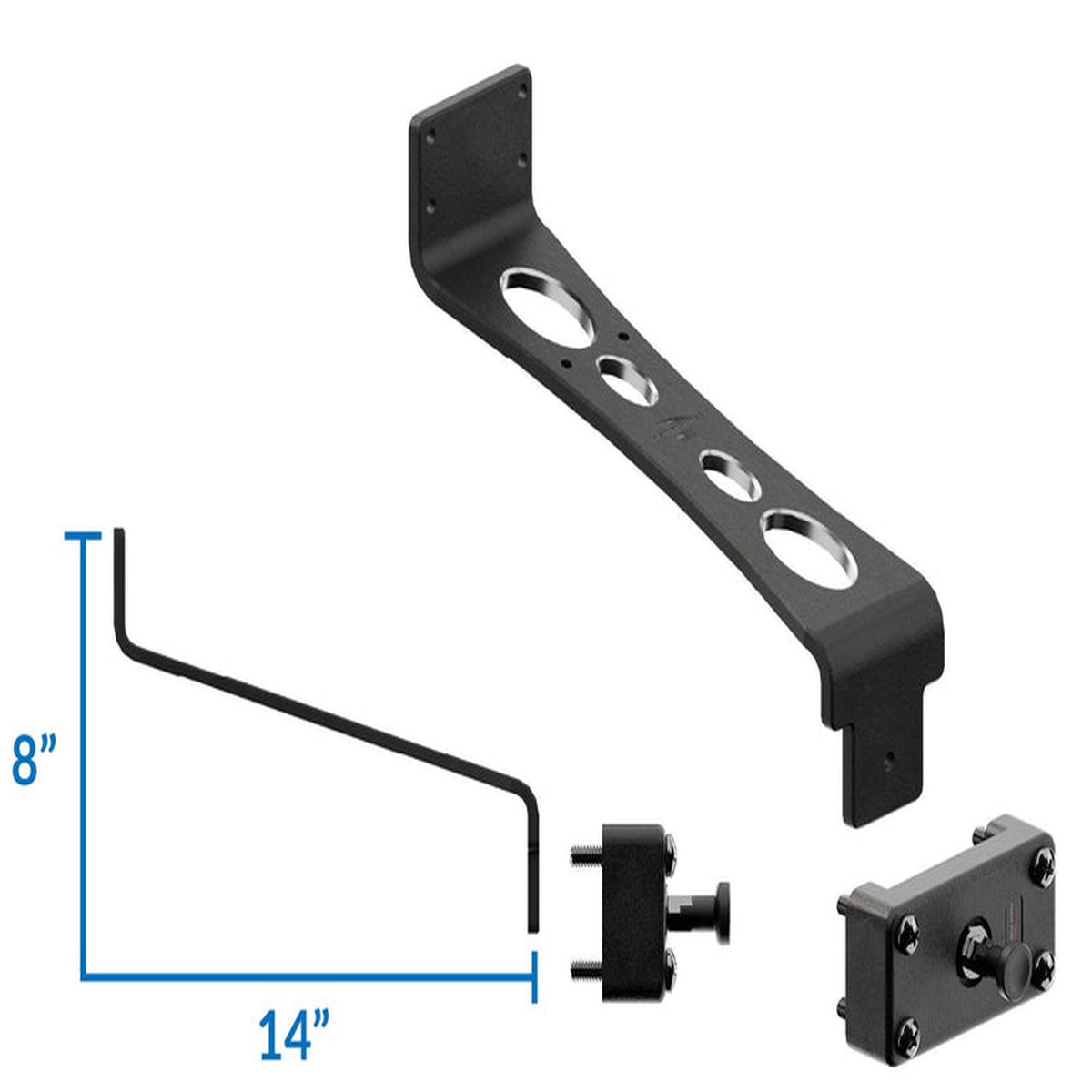 Fish Fighter (QRS)Quick Release 8x14 Rod Riser Sold Each (5Lbs) (Box#24 20"x6"x4").