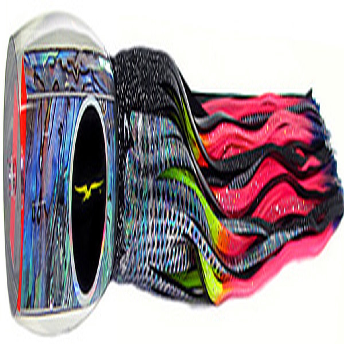 Black Bart Grander Candy Marlin Lure - Black Dot/Rainbow