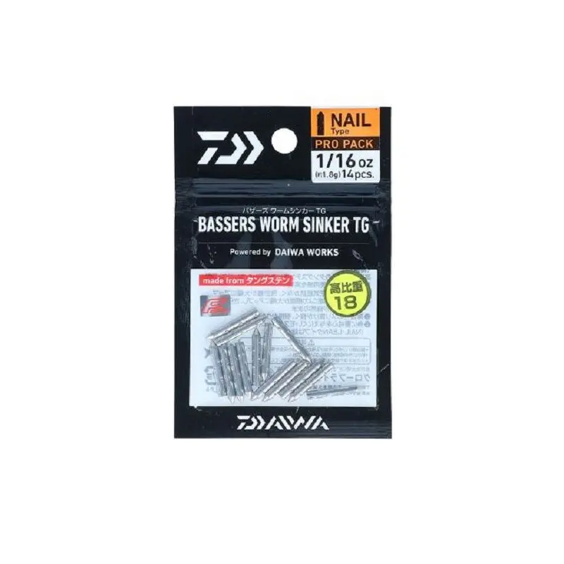 Daiwa Bassers Worm Sinker TG Nail (Normal) 1/16 (1.8g) Quantity 4