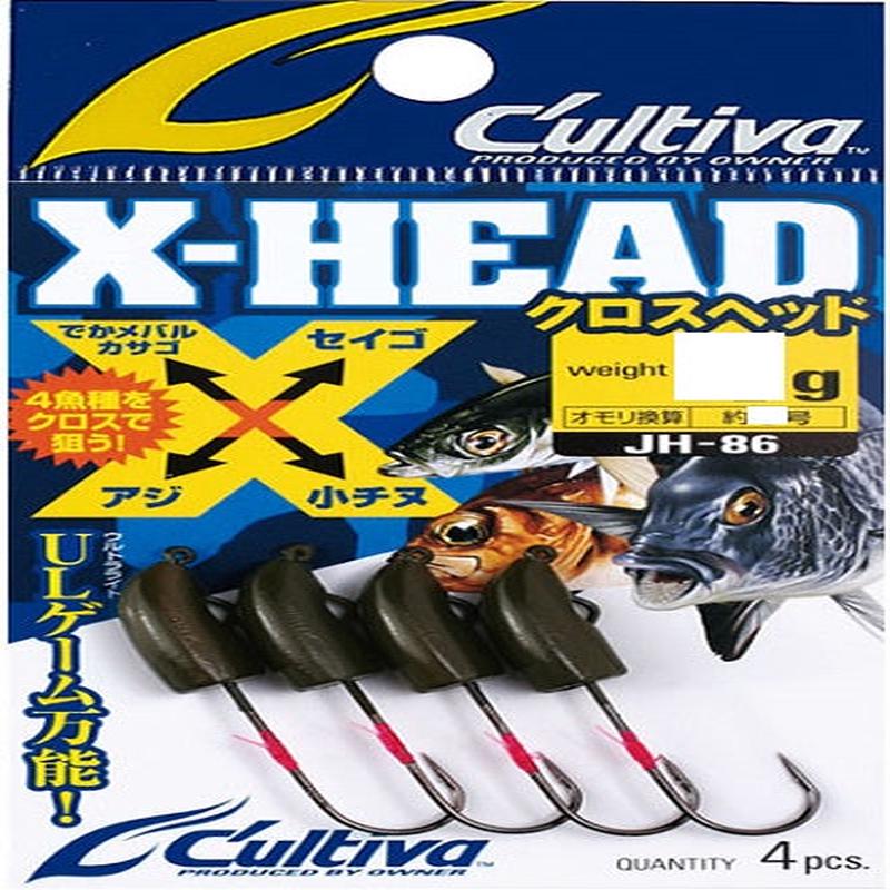Owner C'ultiva Jig Head X-Head JH-86 3g-#4