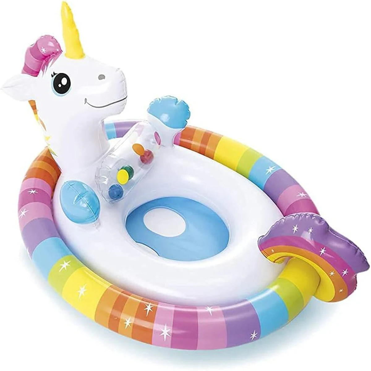 Inflatable ring "Animals" with seat and backrest Assorted