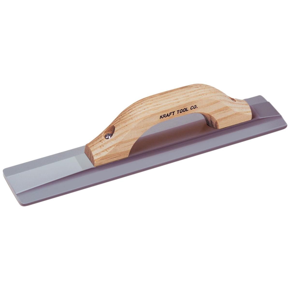 Kraft Tool CF016M 16" x 3-1/4" Square End Magnesium Hand Float with High Lift Wood Handle