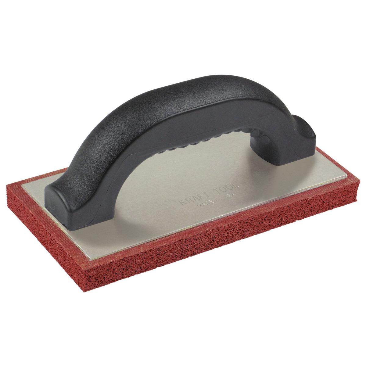 Kraft Tool PL382P 10 x 4 Coarse Cell Red Rubber Float with Plastic Handle