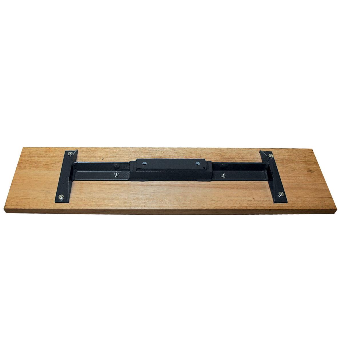 Kraft Tool CC981 24 Cali Mahogany Wood Bull Float with 2-hole Bracket Bar