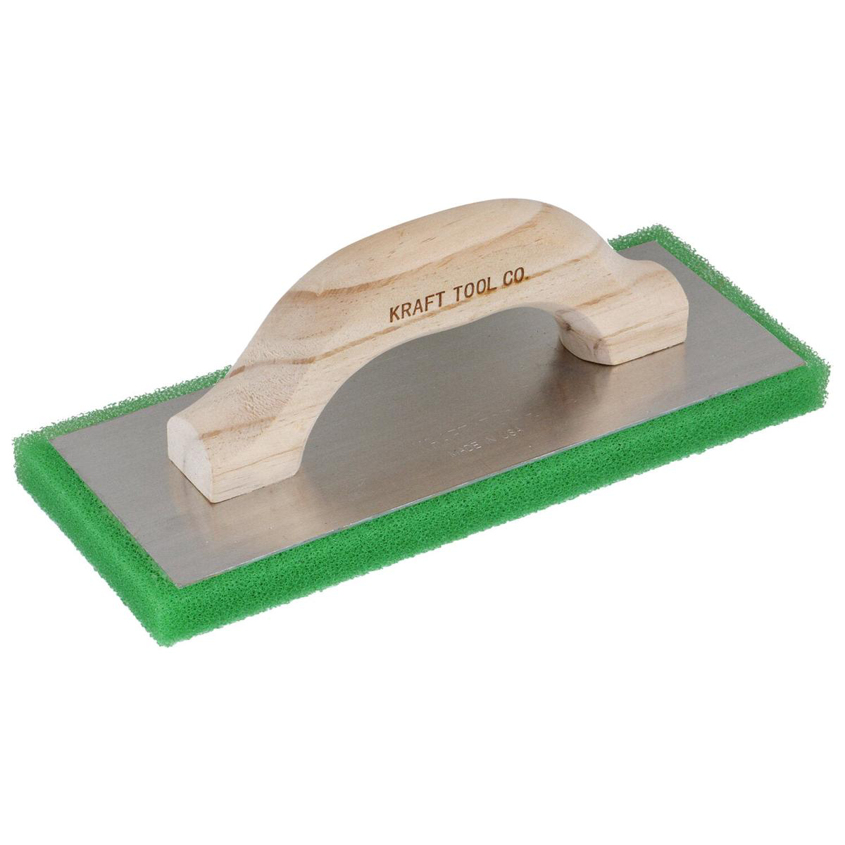 Kraft Tool PL602F 108221 x 48221 x 348221 Green Fine Texture Float with Wood Handle