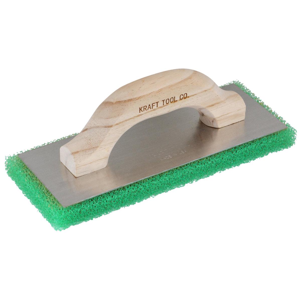 Kraft Tool PL607 12 x 5 x 3/4 Green Coarse Texture Float with Wood Handle