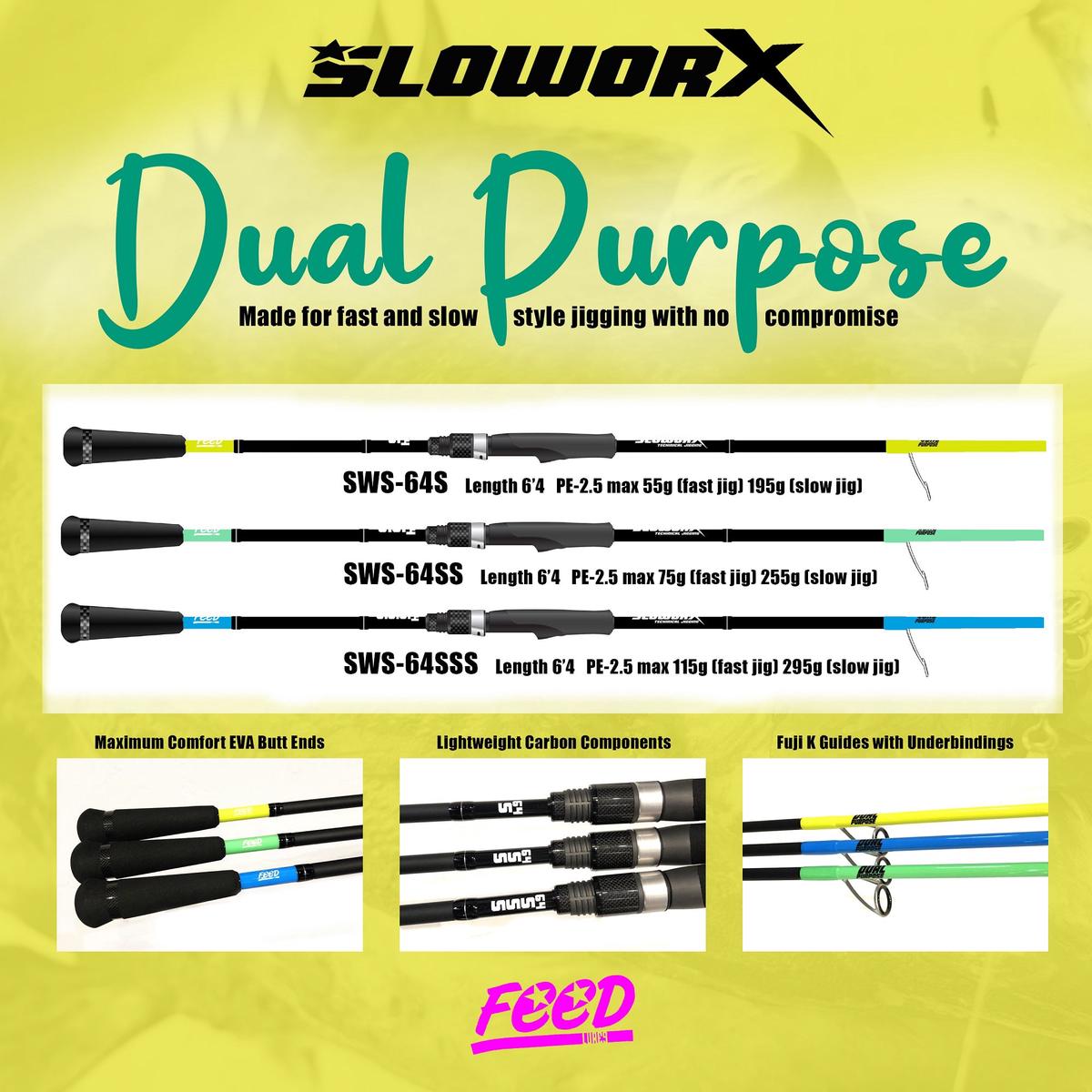 Feed Rod Spinning Slow Worx SWS-64SS (3817)