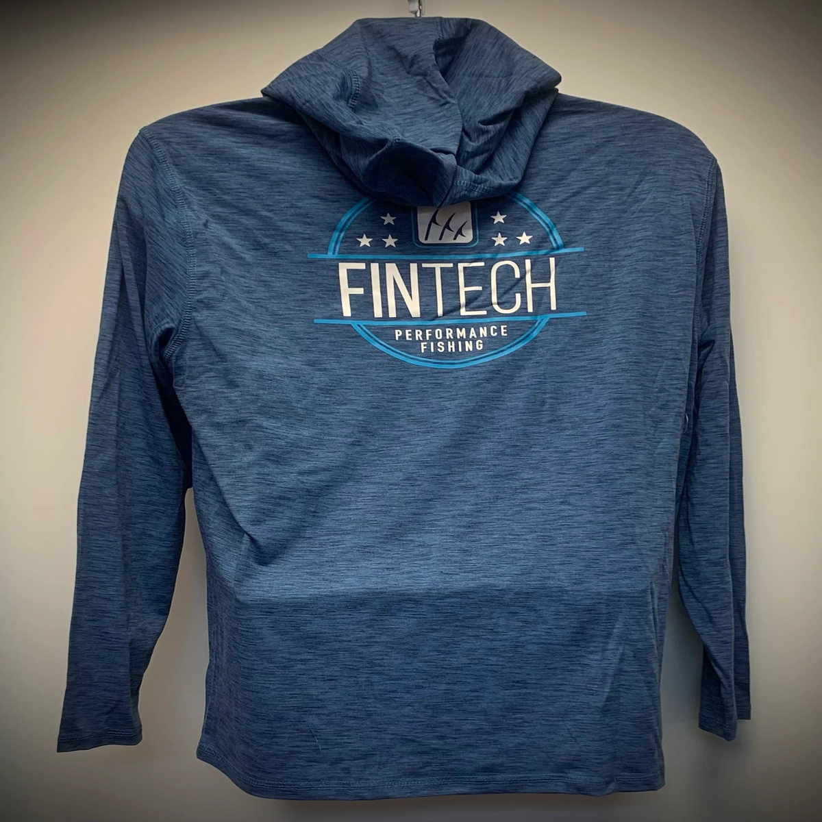 Fintech Coastal Performance long-sleeved UV Hoodie Blue Heaven Heather.