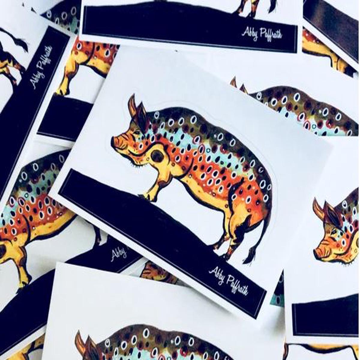 Hog Brown Sticker