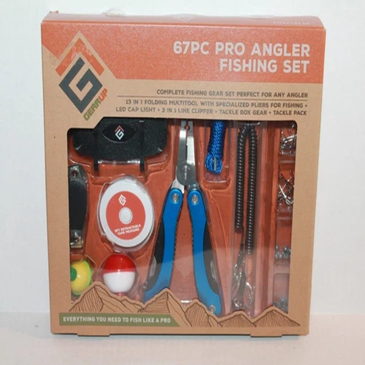 Smartgear 67-piece Pro Angler Fishing Gear Set with Folding Multi-Tool NEW