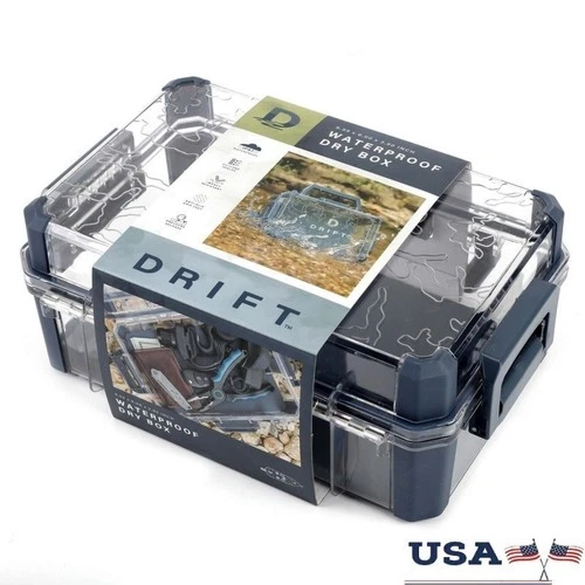 Waterproof Dry Box IP67 Marine Gear Storage Shatterproof Case Locking Clasp New