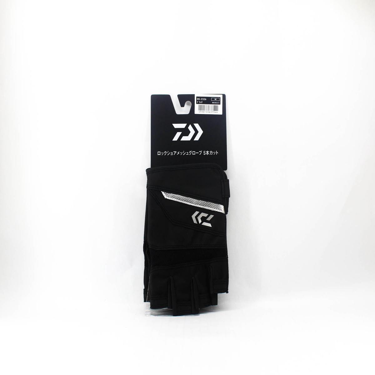 Daiwa Gloves DG-2326 Rock Shore Mesh Gloves Size M Black (7544)