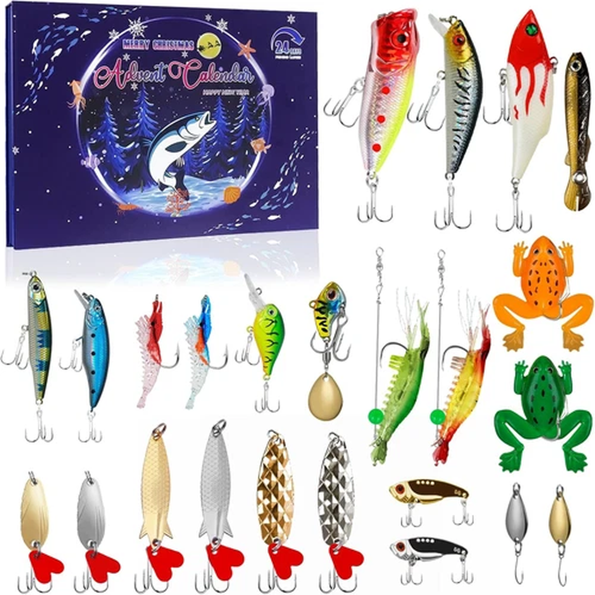 Fishing Advent Calendar - 24 Days Fishing Lures Set for the Fisherman