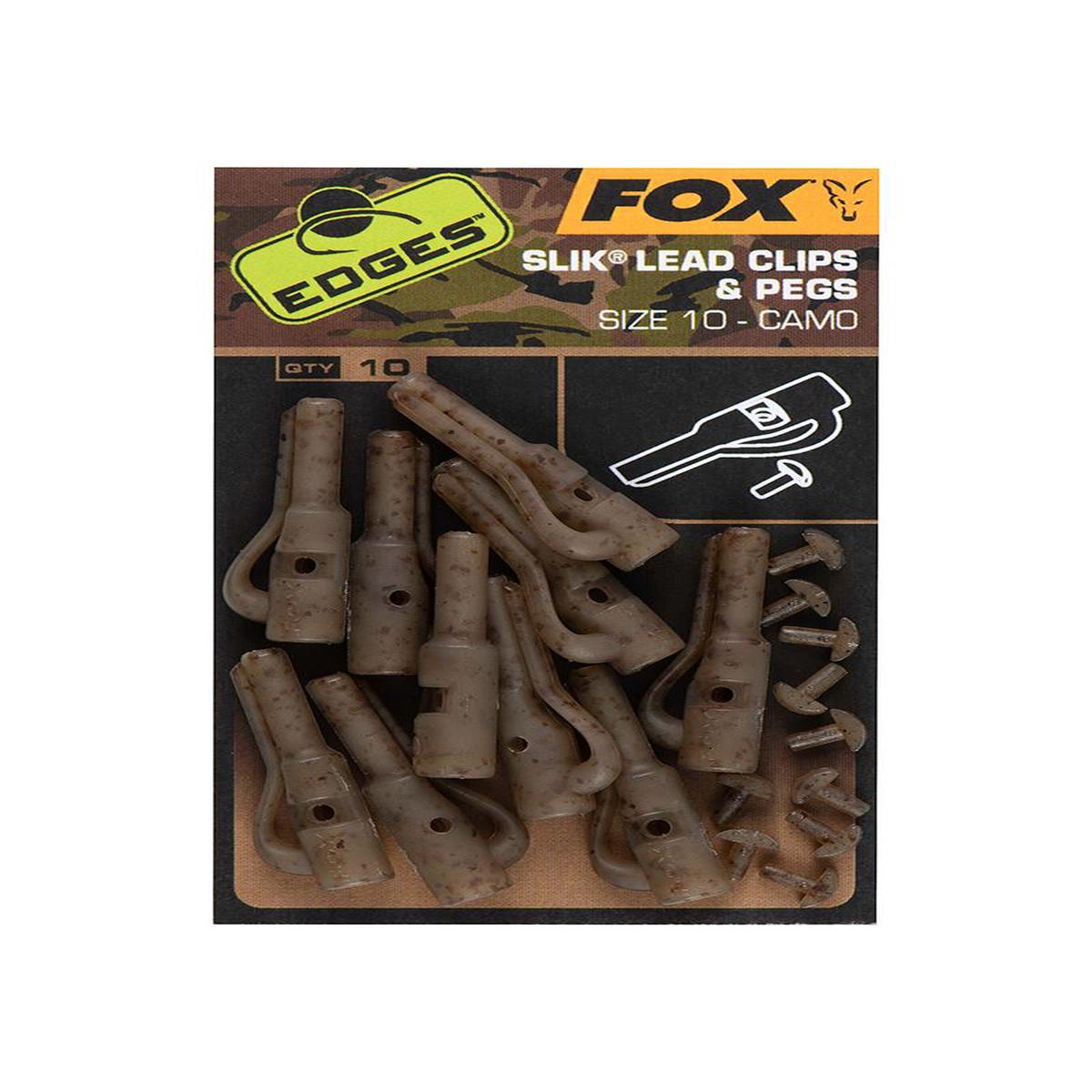 Fox Edges Camo Slik Lead Clips & Pegs Size 7