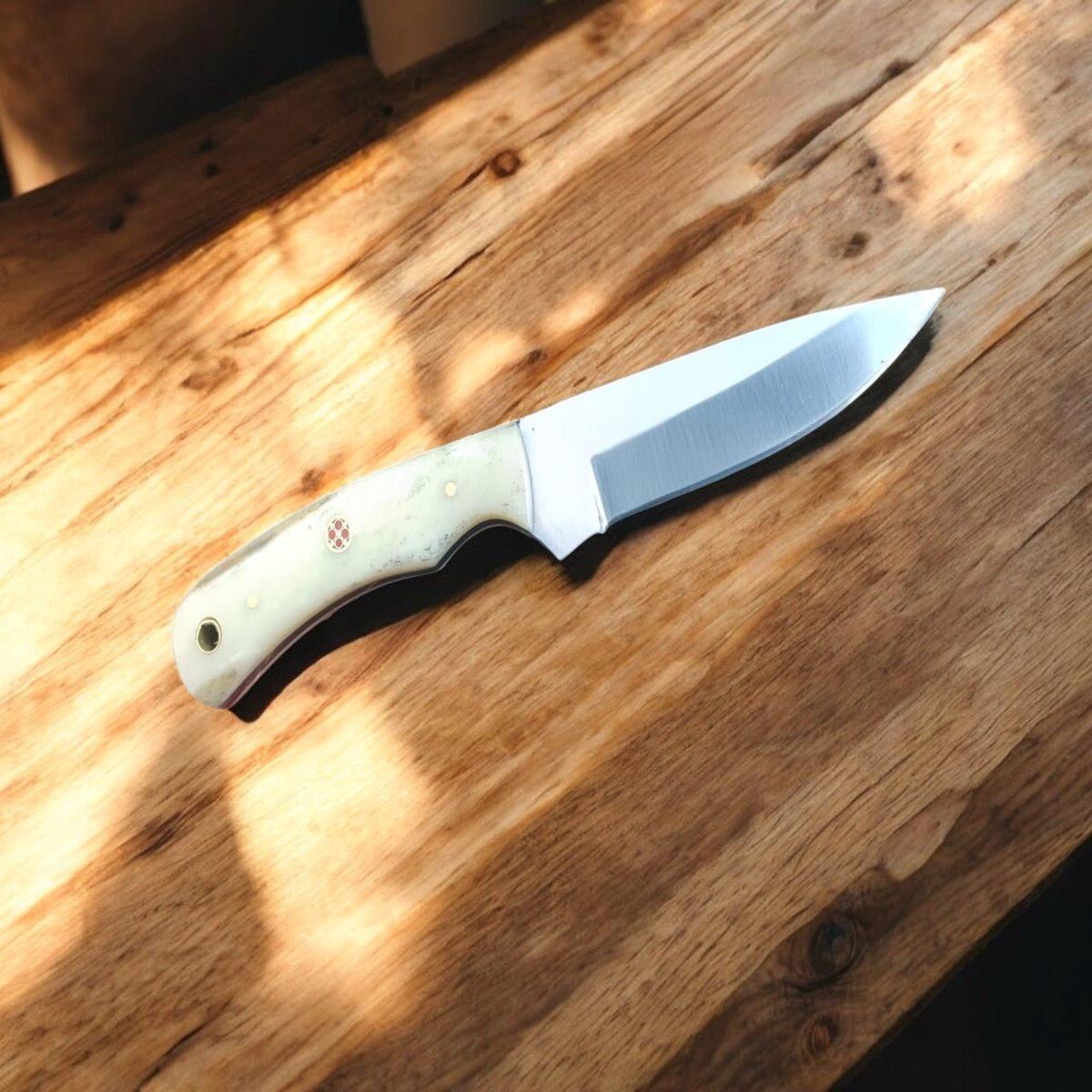 Damascus Knife Store Custom Handmade Cowboy Knife with Bone Handle 8.25"