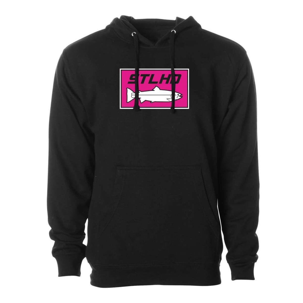 STLHD Men's Neon Pink Black Standard Hoodie