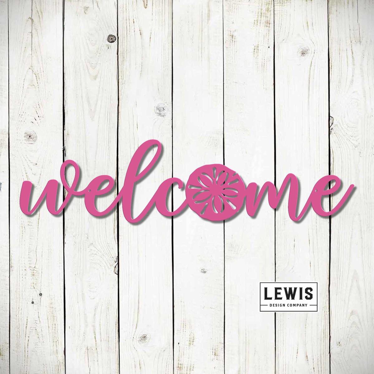Lewis Design Co Welcome Sand Dollar Metal Wall Art, Welcome Beach Art, Beach Welcome Sign, Beach House, Wall Art, Patio Decor, Wall Decor, Sand dollar Sign
