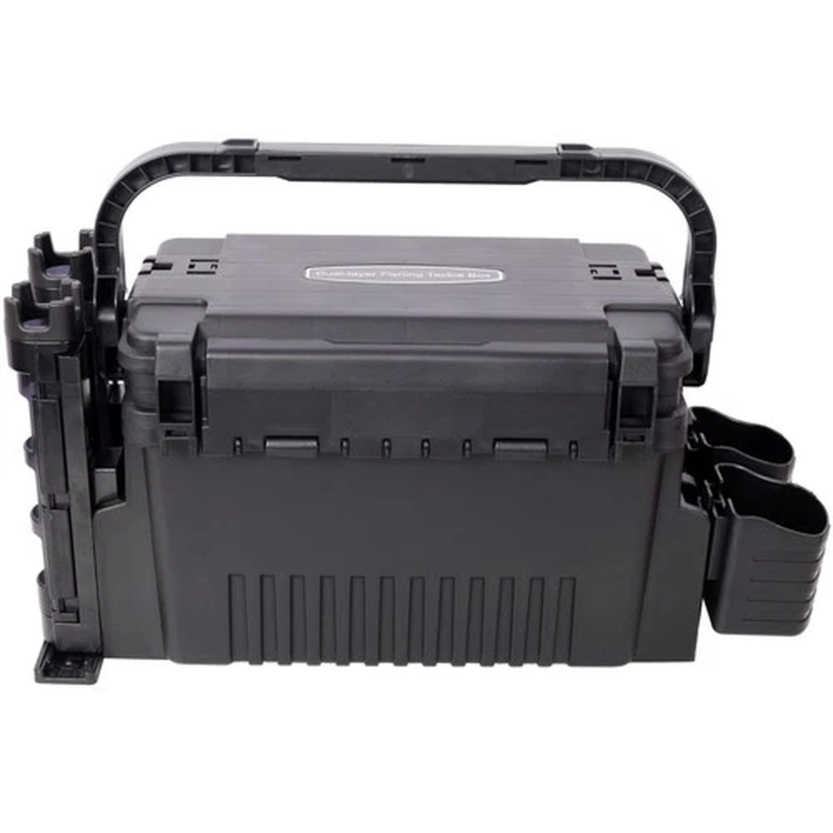 Large Fishing Tackle Box Organizer With Rod Holders Cup Holders Strap