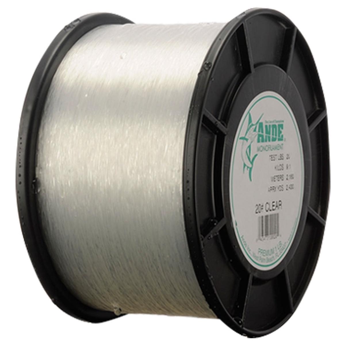 Ande A12-50C Premium Mono Line 1/2lb Spool 50lb 500yd Clear