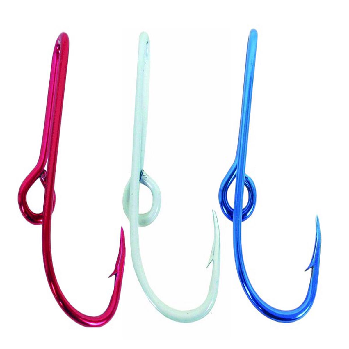 Eagle Claw 155RWBAH Hat/Tie Clasp Hook, Red, White, & Blue, 1 of each color