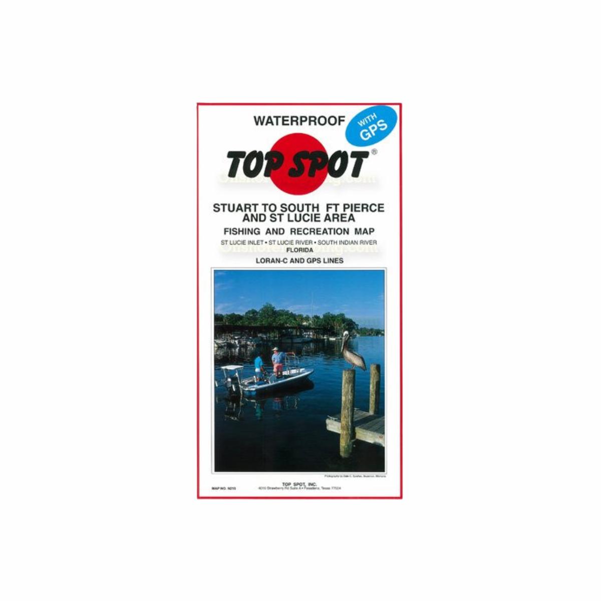 Top Spot Fishing Map N-215 Stuart to South Ft Pierce and St Lucie Area